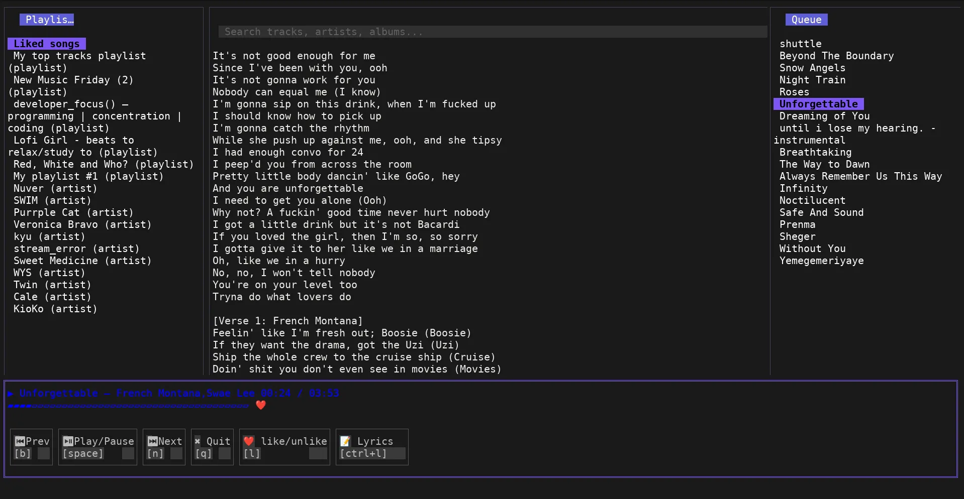 Clispot Interactive Terminal UI